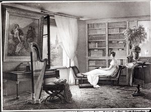 Madame Recamier at the Abbaye-aux-Bois, 1810-44 by Francois Louis Dejuinne